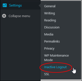 Settings Screen - Inactive Logout