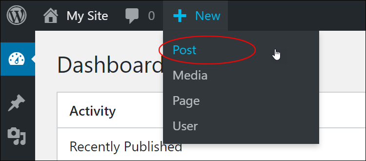 WordPress Dashboard Admin Toolbar