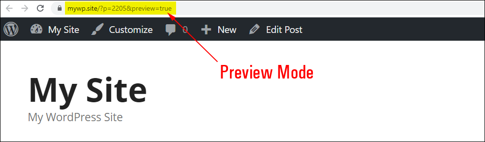 WordPress Post - Preview Mode