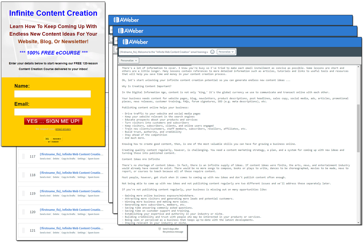 120-Part Content Creation Email Course